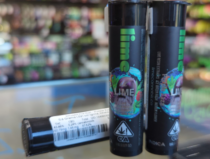 Lil Limes Purple ZaZa Diamond & Hash Infused .6g Mini Preroll