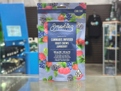Smokiez Sour Jamberry 200mg 1:1 THC:CBN Gummies
