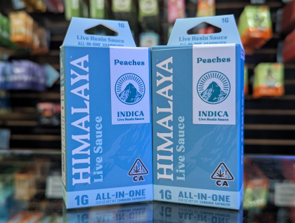 Himalaya Peaches 1g Live Resin Sauce All In One